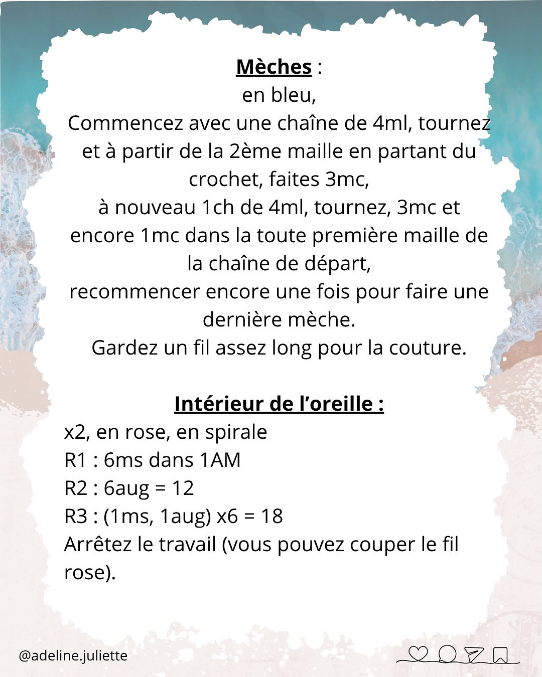 Tutoriel Crochet Stitch Partie 2 : Oreilles, Bras et Pattes - Patron Amigurumi Bleu Gratuit