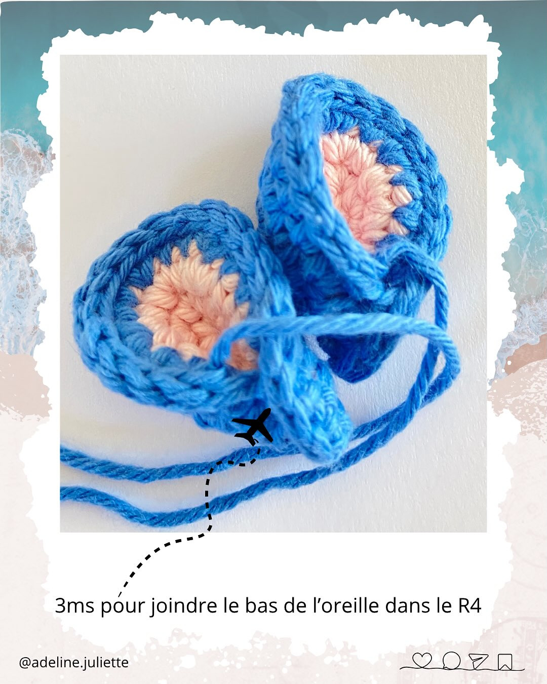 Tutoriel Crochet Stitch Partie 2 : Oreilles, Bras et Pattes - Patron Amigurumi Bleu Gratuit