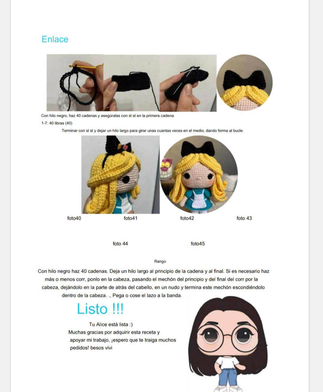 Tutoriel de tricotage d'Alice au pays des merveilles en amigurumi