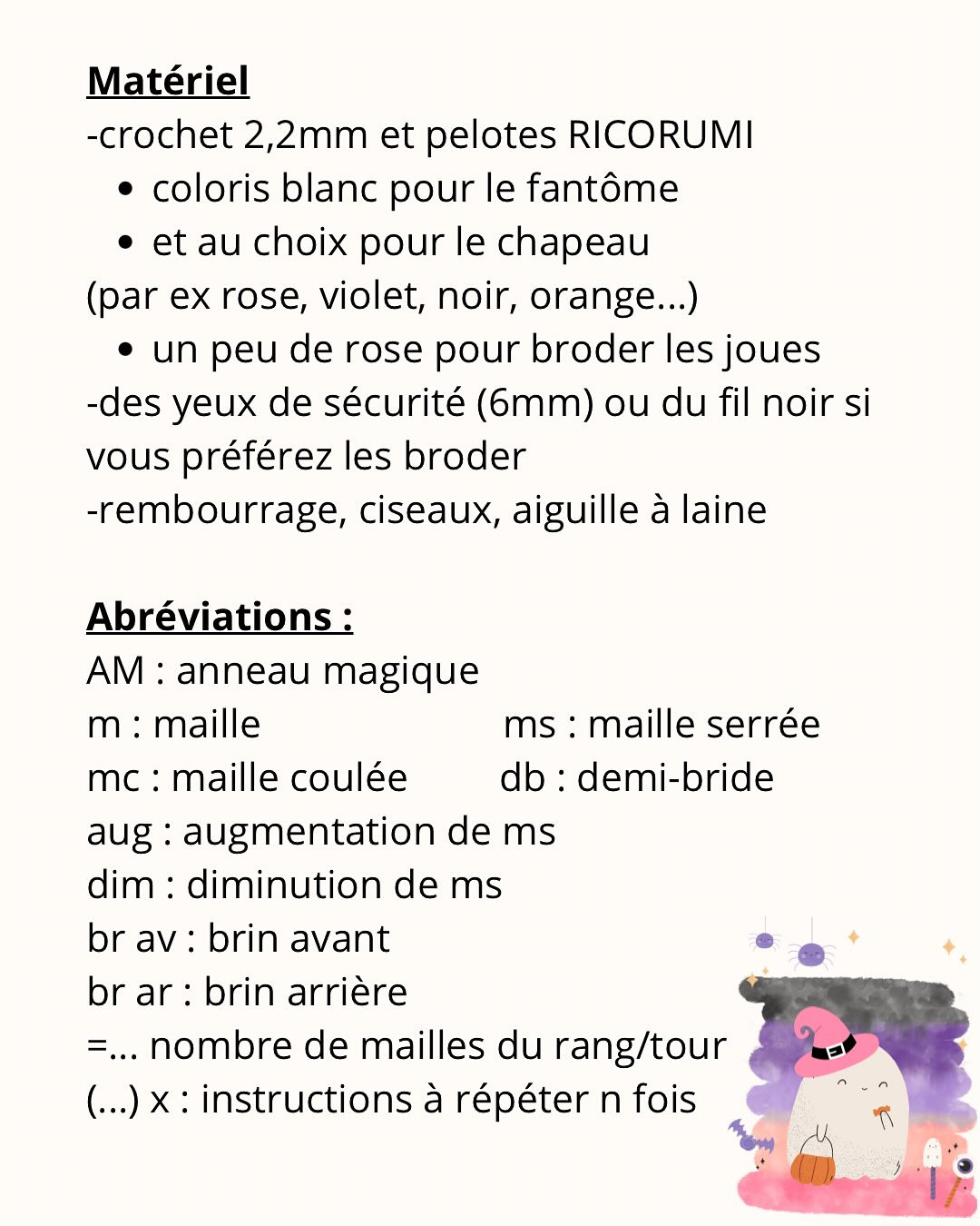 Tutoriel gratuit : Comment crocheter un petit fantôme mignon pour Halloween (Amigurumi)