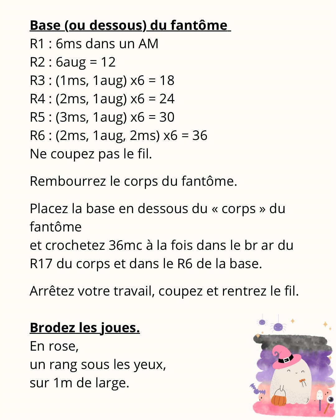 Tutoriel gratuit : Comment crocheter un petit fantôme mignon pour Halloween (Amigurumi)