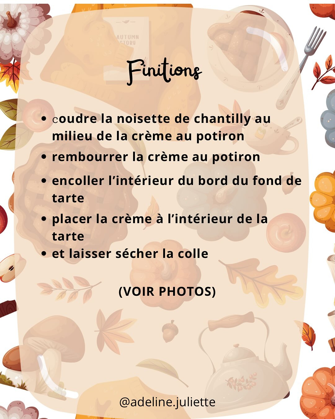 Tutoriel gratuit : Tartelette au potiron en crochet (Crème au potiron & Noisette de chantilly)