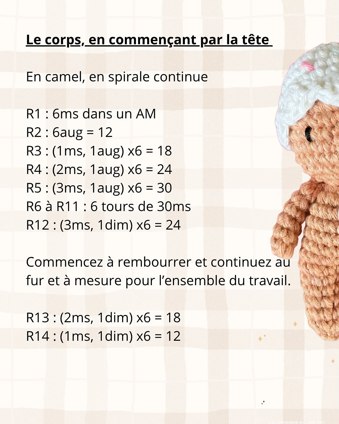 Tutoriel Móc Len Búp bê Baby Chou Pain d'épices: Hướng dẫn chi tiết cách móc nhân vật gừng Noel dễ thương