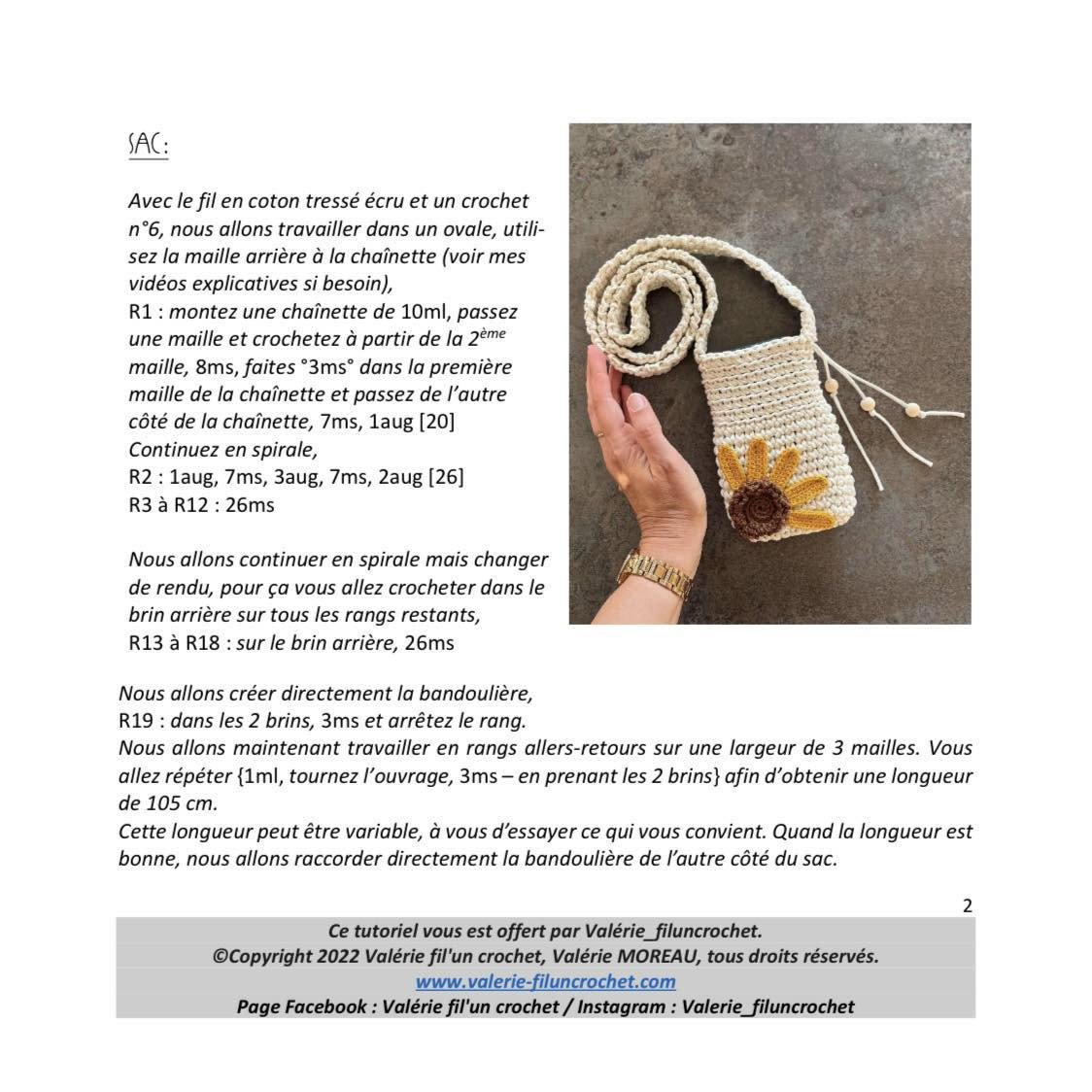 Tutoriel Pochette Tournesol au Crochet