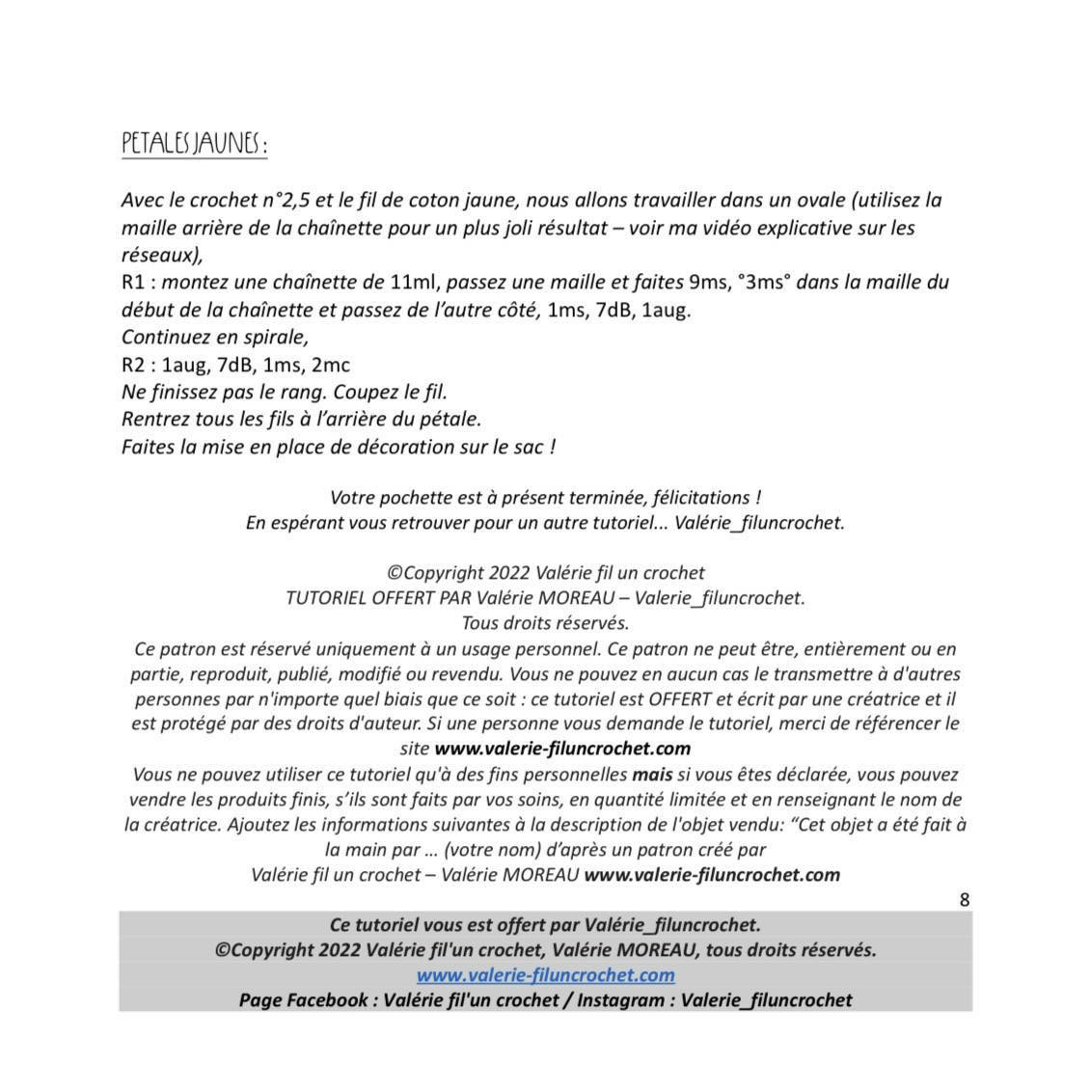 Tutoriel Pochette Tournesol au Crochet