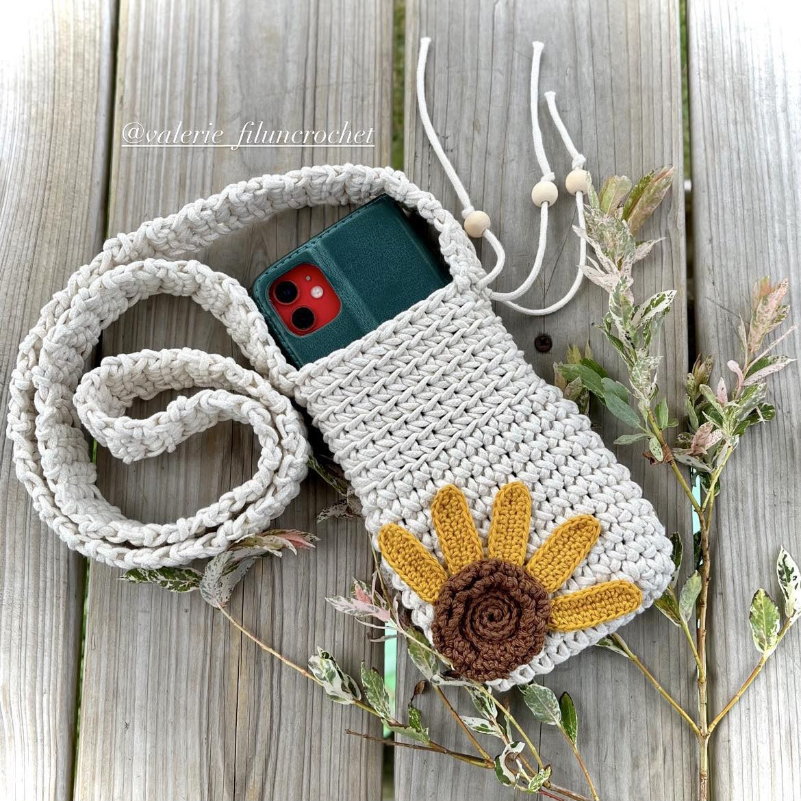 Tutoriel Pochette Tournesol au Crochet