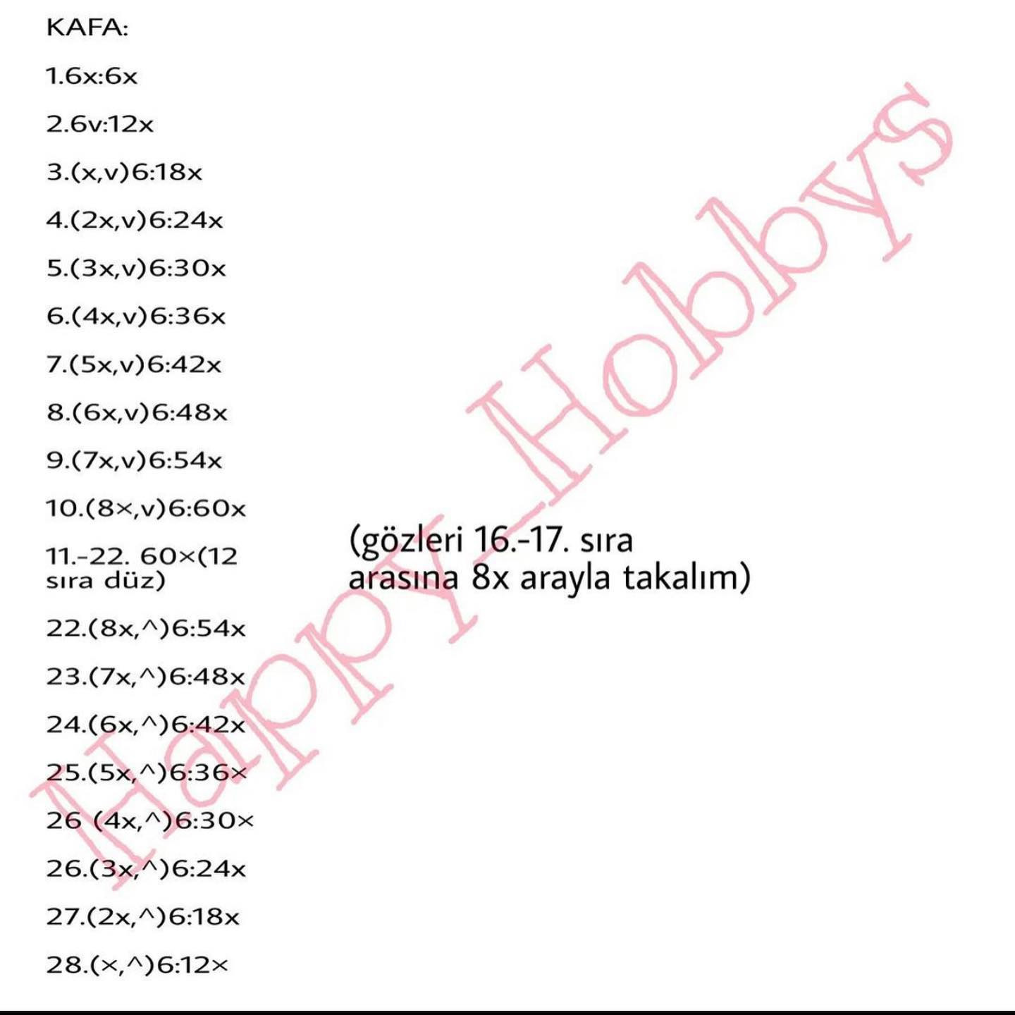 Ücretsiz Amigurumi Kız Bebek Tarifi - Happy Hobbys