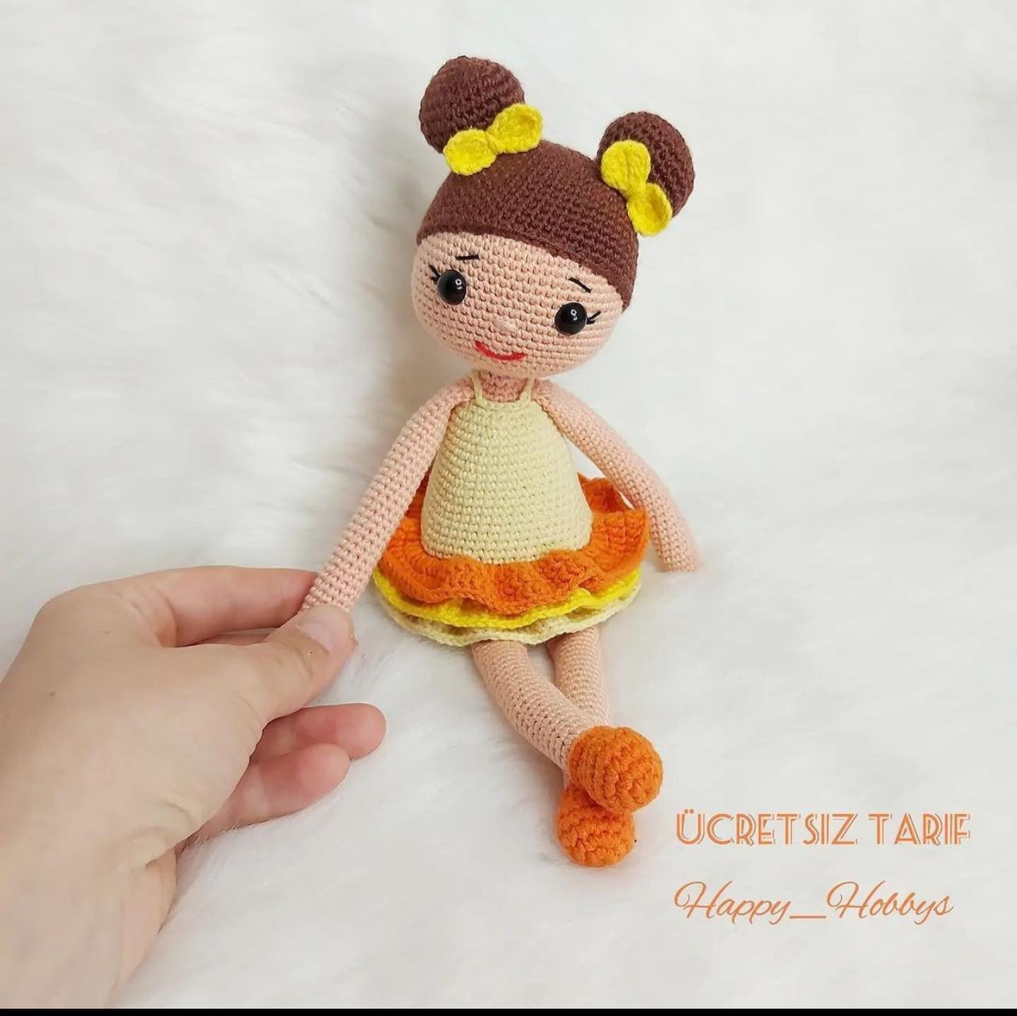 Ücretsiz Amigurumi Kız Bebek Tarifi - Happy Hobbys