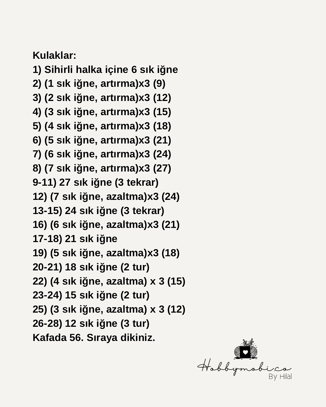 Ücretsiz Amigurumi Tavşan Tarifi: Pembe Elbise ve Düşük Kulaklı Sevimli Tasarım
