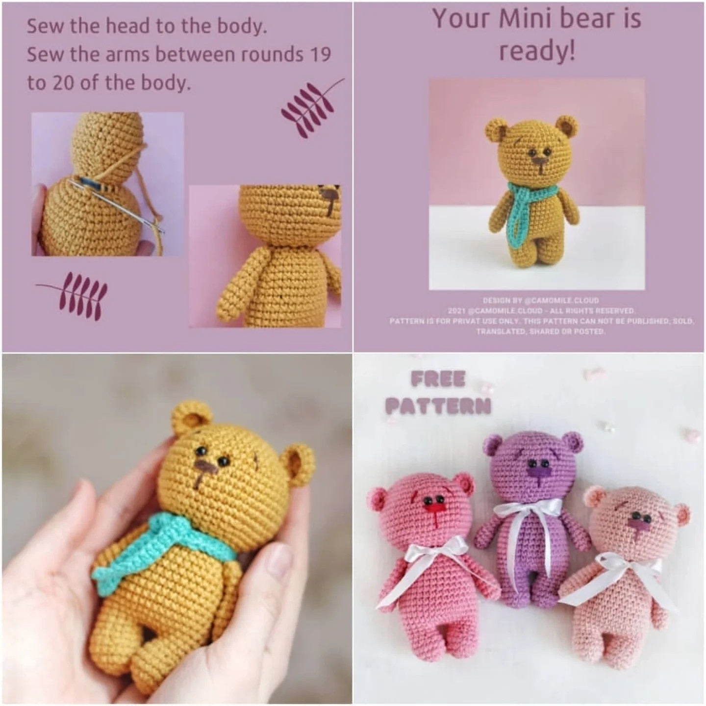 Ücretsiz Móc Len Gấu Bông: Hướng Dẫn Chi Tiết Từ A-Z Với Sợi Alize Cotton Gold