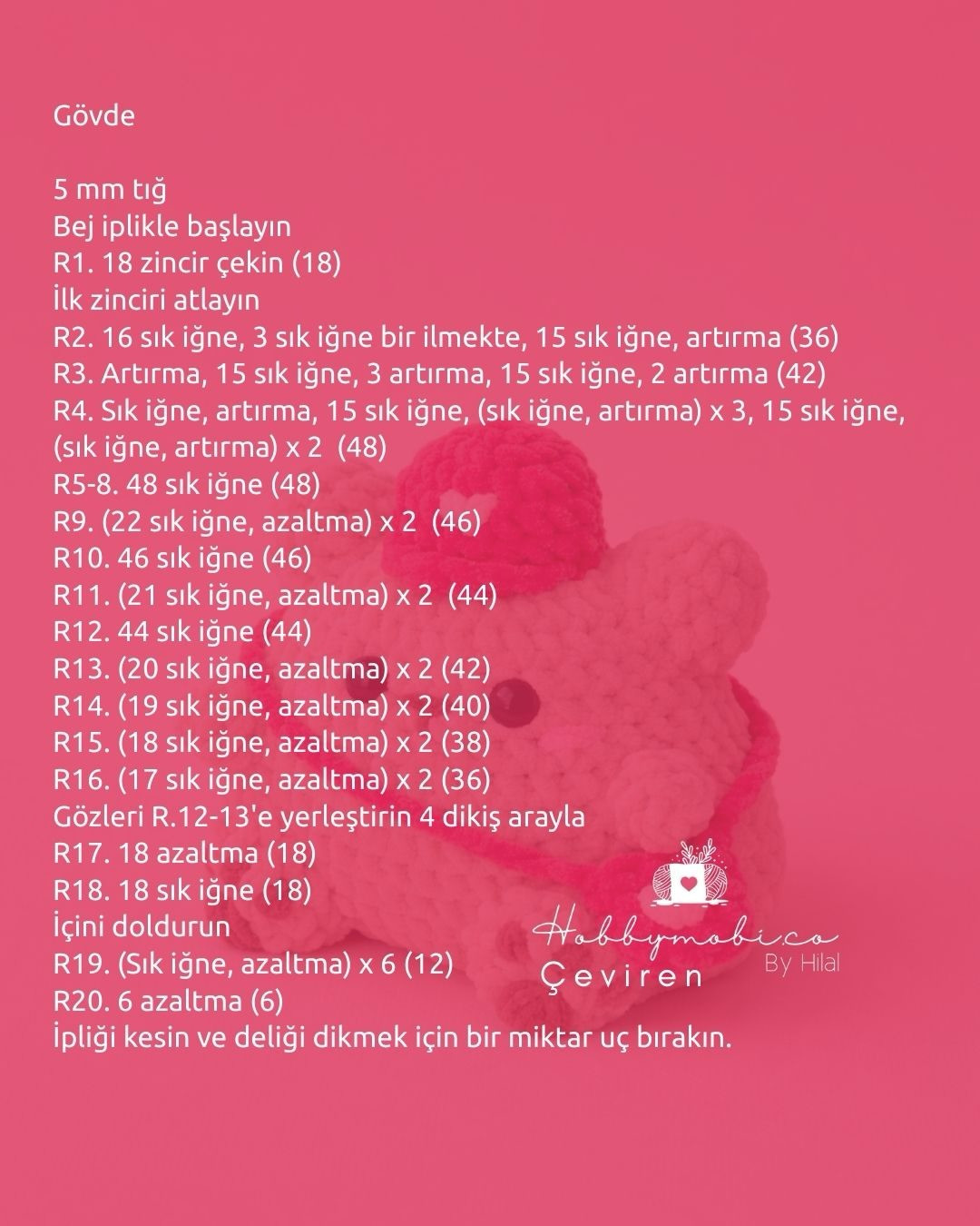 Ücretsiz Tarif: Minik Ayıcık Amigurumi - Şapka ve Çanta Detaylı Örgü Deseni