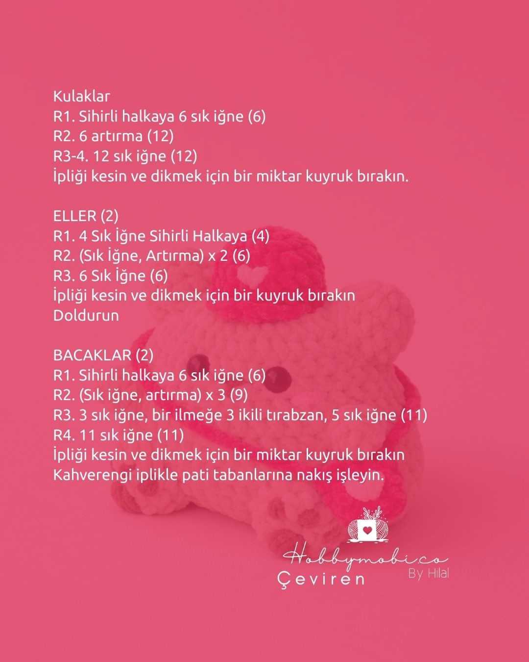 Ücretsiz Tarif: Minik Ayıcık Amigurumi - Şapka ve Çanta Detaylı Örgü Deseni