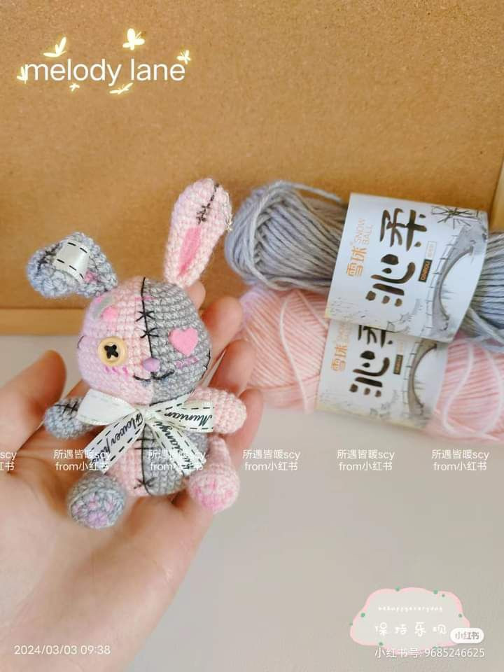 Ugly Bunny Amigurumi Crochet Pattern Chart