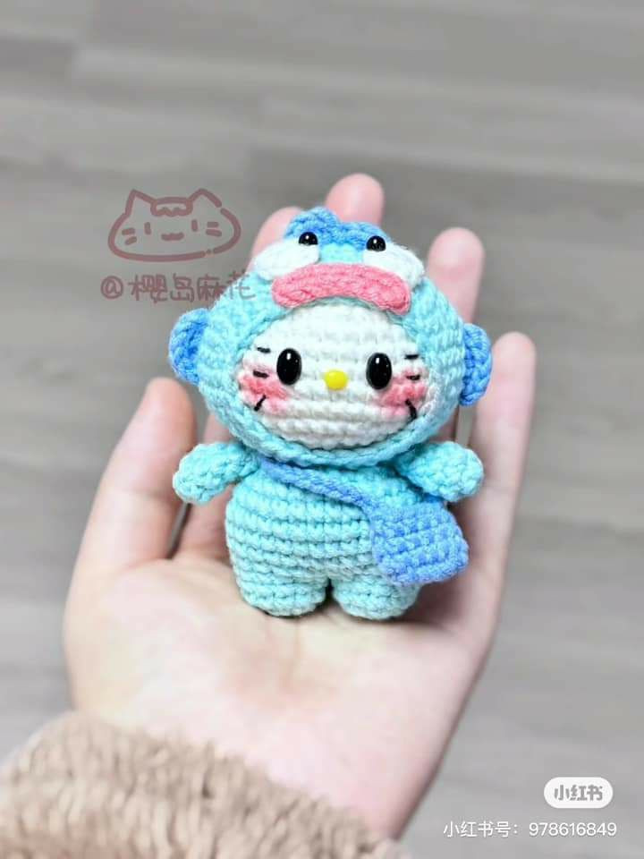 Ugly Fish Kitty Full Body Amigurumi Crochet Pattern
