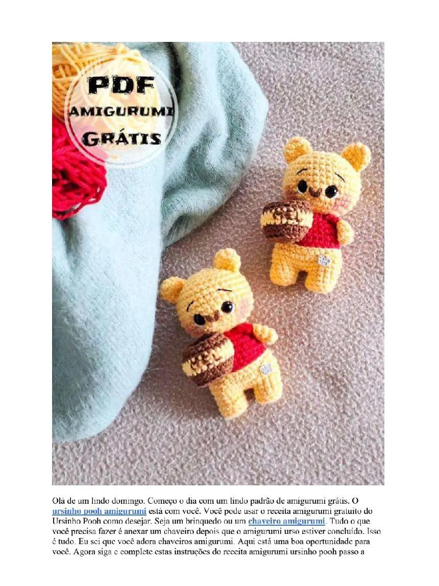 Ursinho Pooh Amigurumi Receita