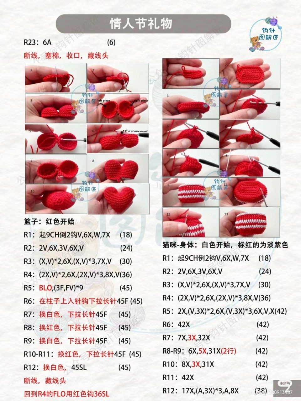 Valentine's Day Crochet Tutorial: Cat Basket, Heart Balloons & Dogs