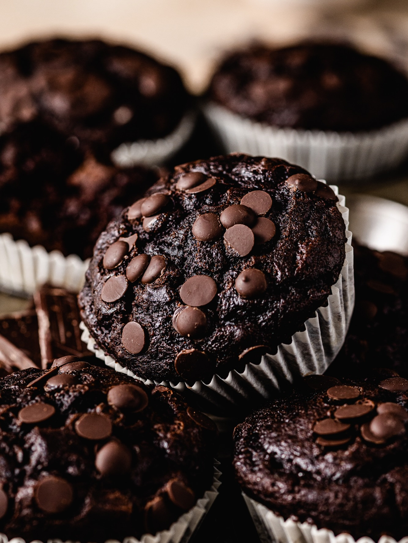 Vegane Schoko Bananen Muffins