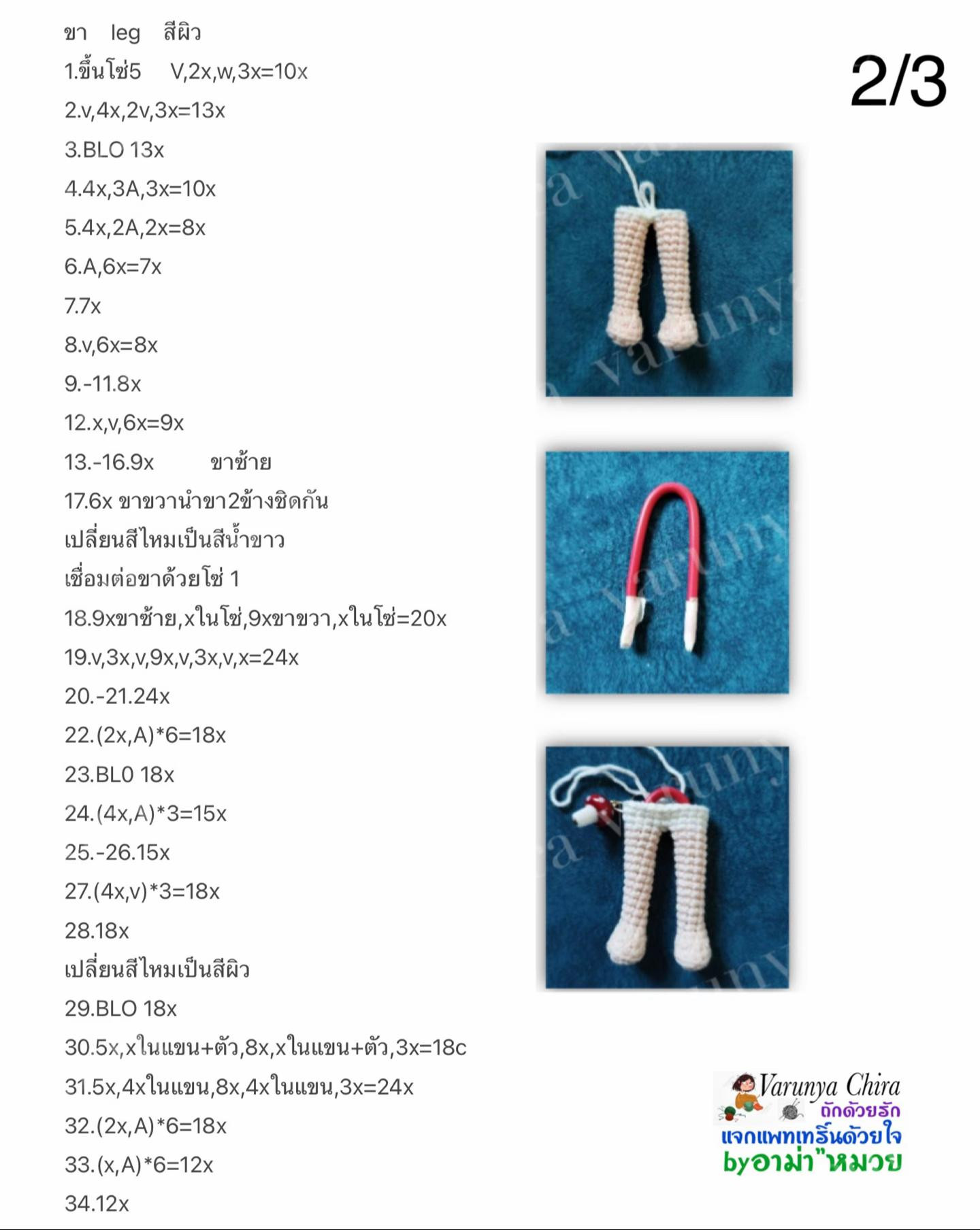 แผนผังการถักตุ๊กตา Vilma (Vilma Doll Pattern)