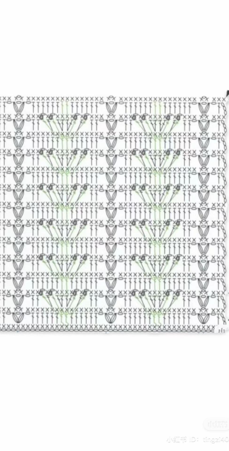 White Crochet Halter Top with Ruched Front and Cross Back Straps Pattern Chart
