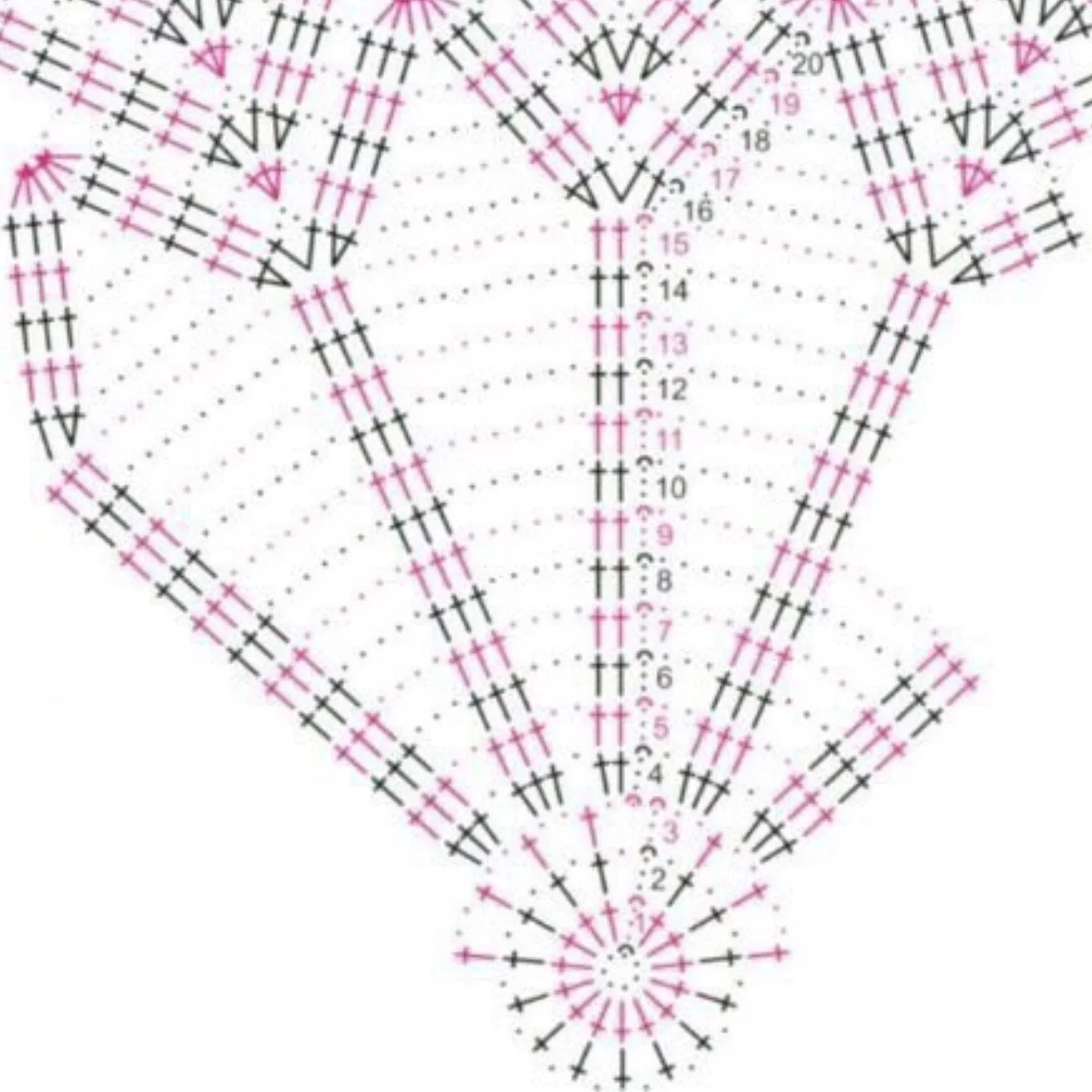 White Lace Crochet Doily Pattern Chart and Finished Product