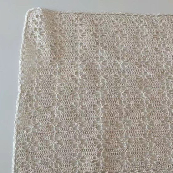 White Lace Crochet Flat Chart Pattern