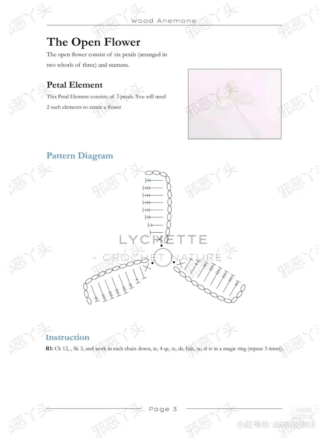 Wood Anemone Crochet Pattern: Materials, Symbols, and Photo Guide