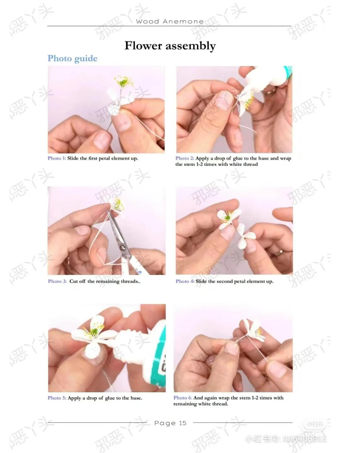 Wood Anemone Crochet Pattern: Materials, Symbols, and Photo Guide