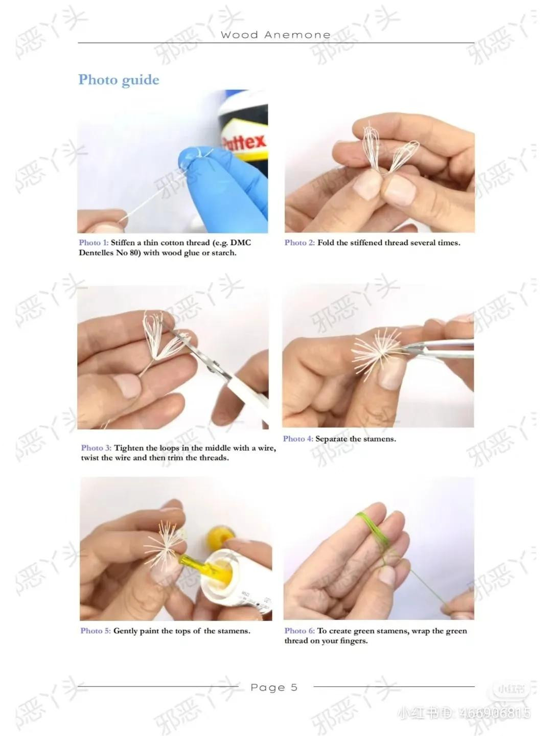 Wood Anemone Crochet Pattern: Materials, Symbols, and Photo Guide