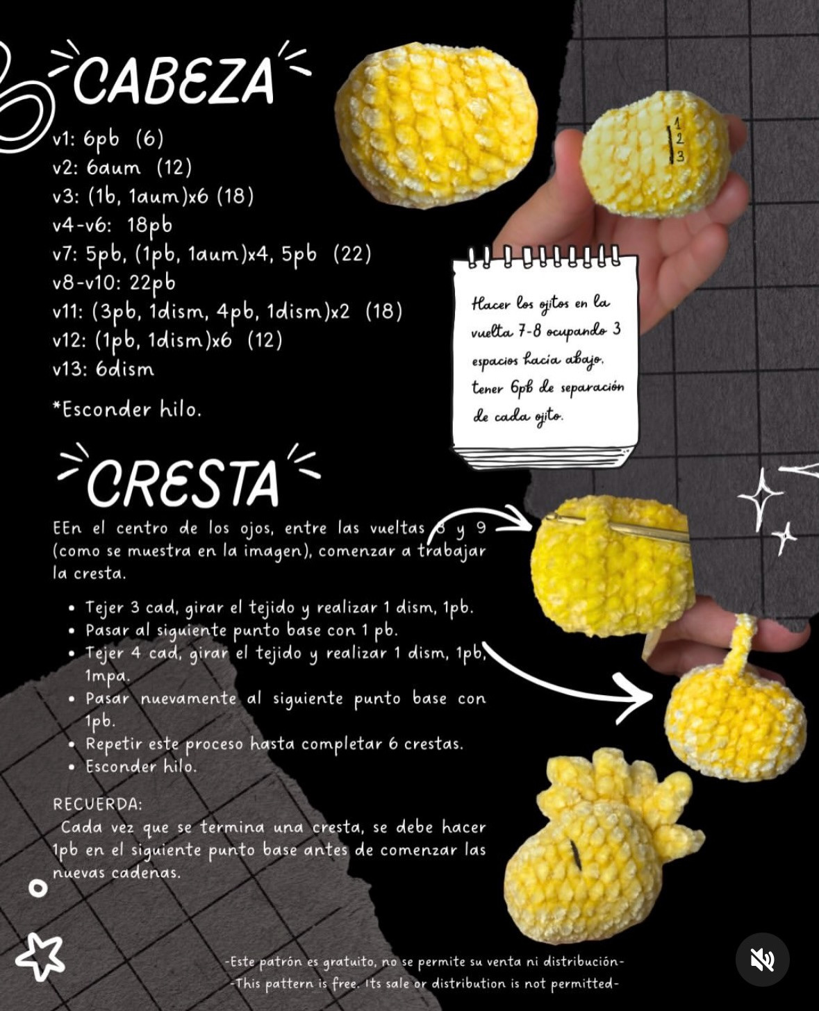 Woodstock Free Crochet Pattern - Cute Yellow Amigurumi Bird Keychain Tutorial