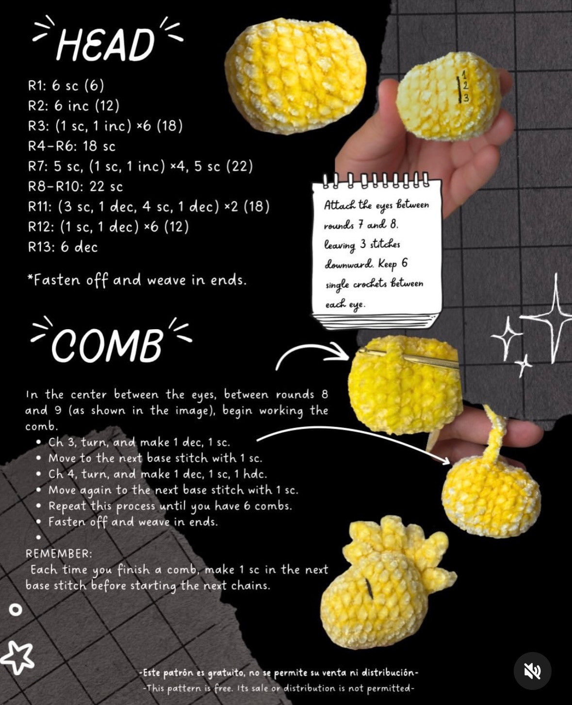 Woodstock Free Crochet Pattern - Cute Yellow Amigurumi Bird Keychain Tutorial