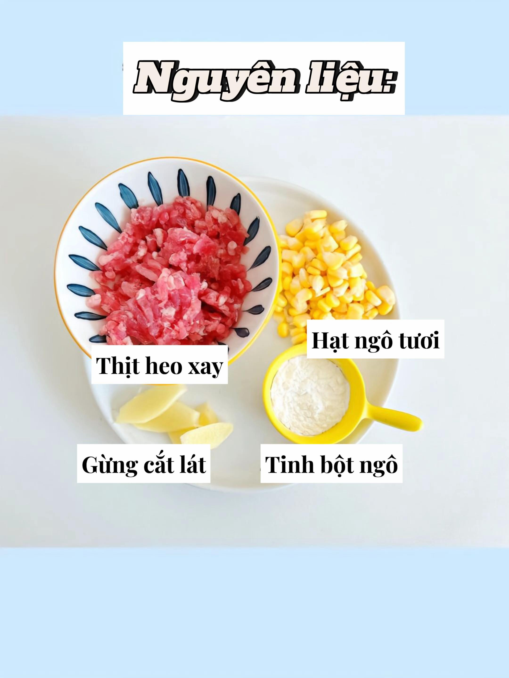 Xíu Mại Thịt Heo Và Ngô Tươi