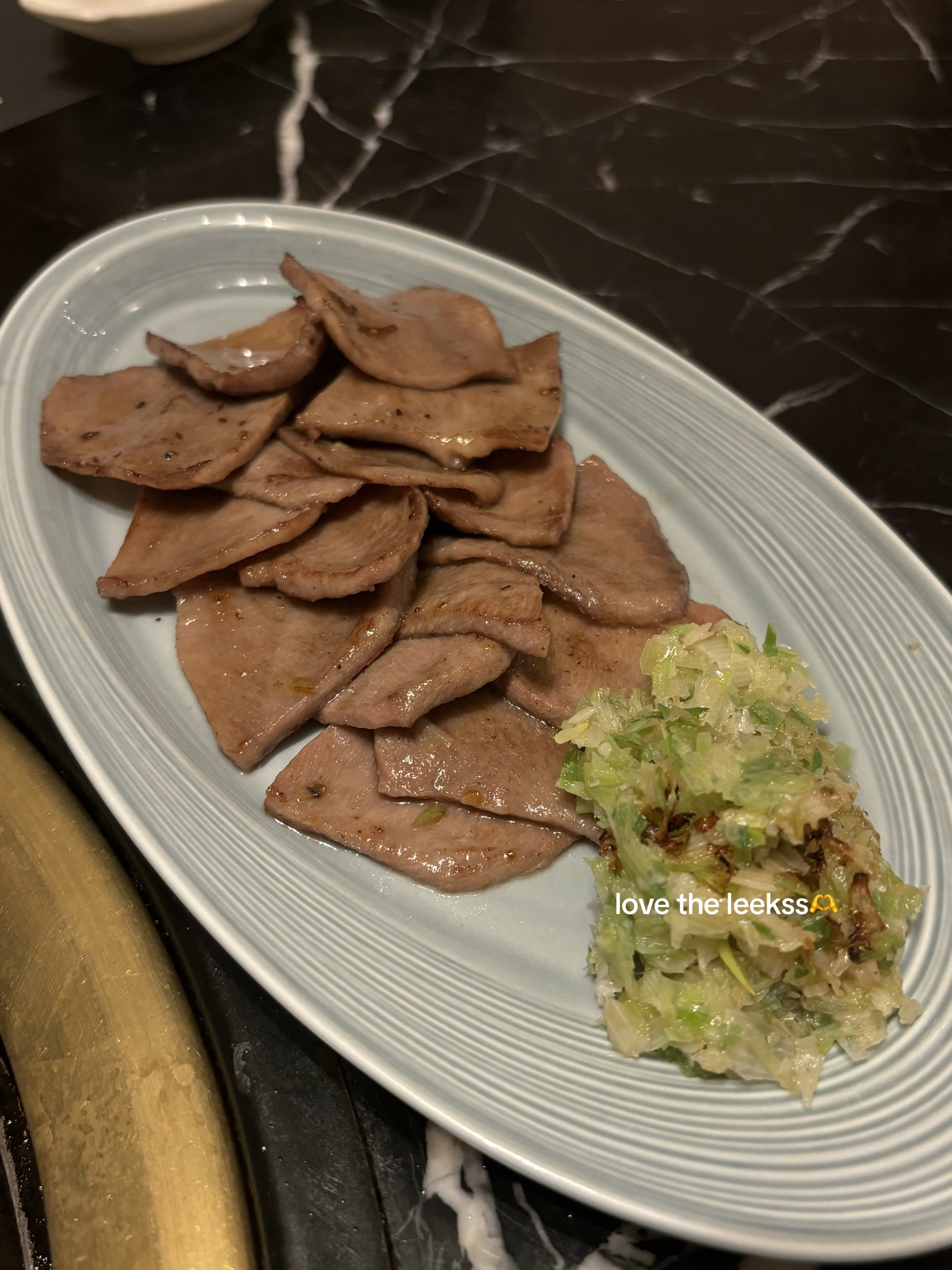 Yakisugi Karubi and Negi Tanshio at Esina Plaza Senayan Japanese BBQ Restaurant in Jakarta