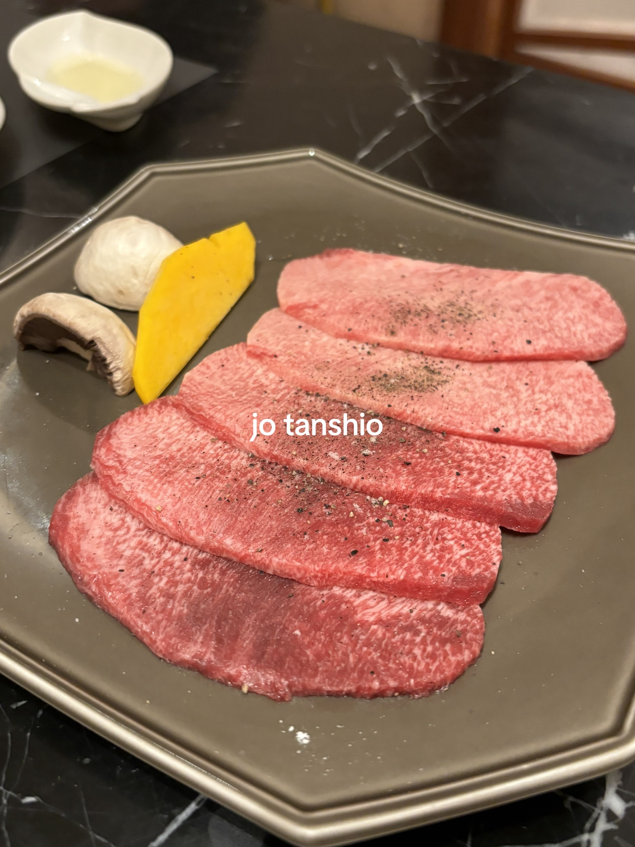 Yakisugi Karubi and Negi Tanshio at Esina Plaza Senayan Japanese BBQ Restaurant in Jakarta