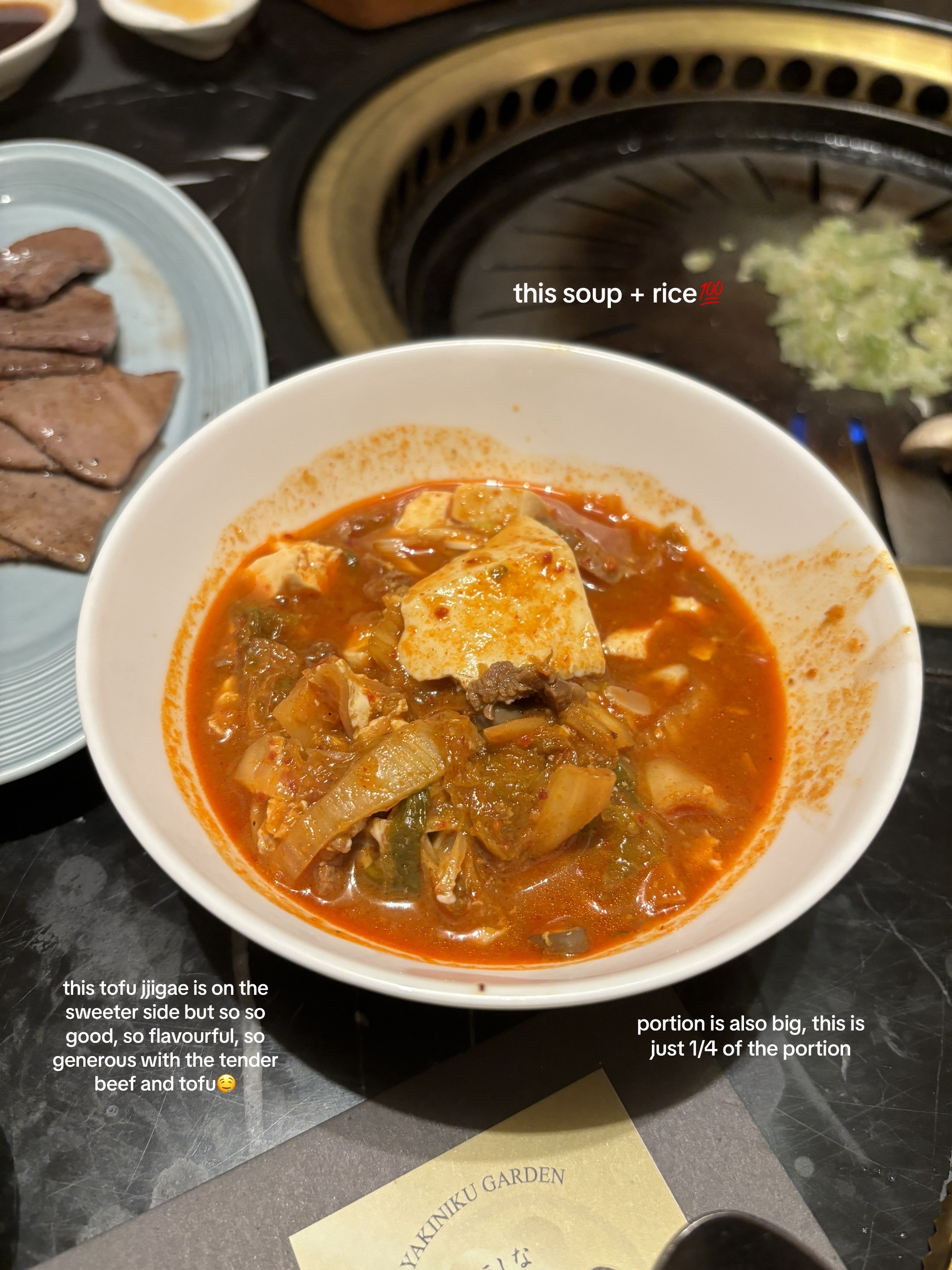 Yakisugi Karubi and Negi Tanshio at Esina Plaza Senayan Japanese BBQ Restaurant in Jakarta