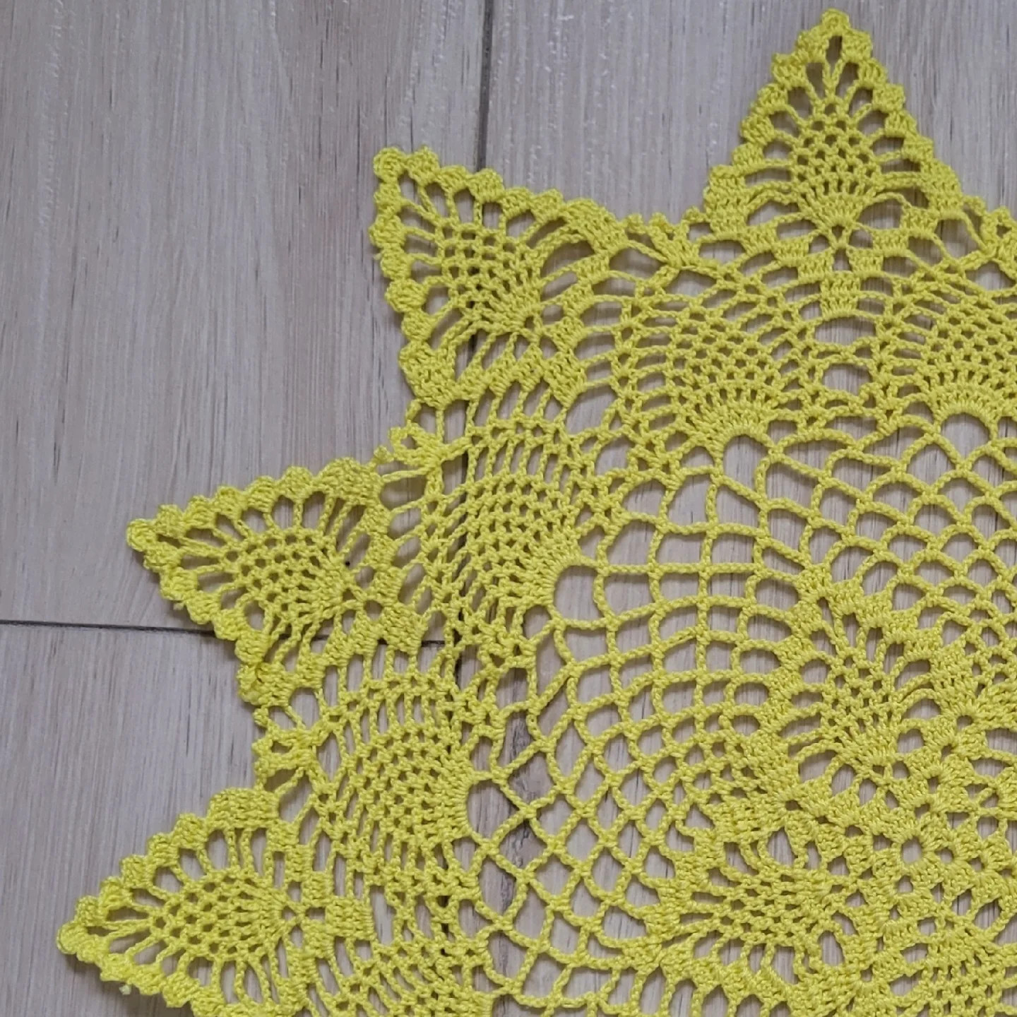Yellow Star Crochet Doily: Handmade Lace Pattern Chart and Tutorial