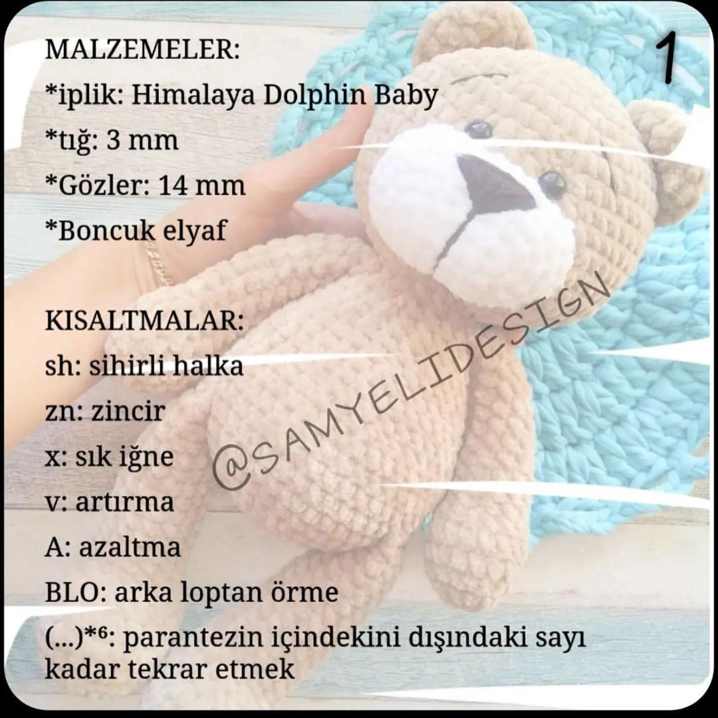 Yumuş Ayıcık Tarifi: Adım Adım Amigurumi Gümüş Krem Renk Mucize