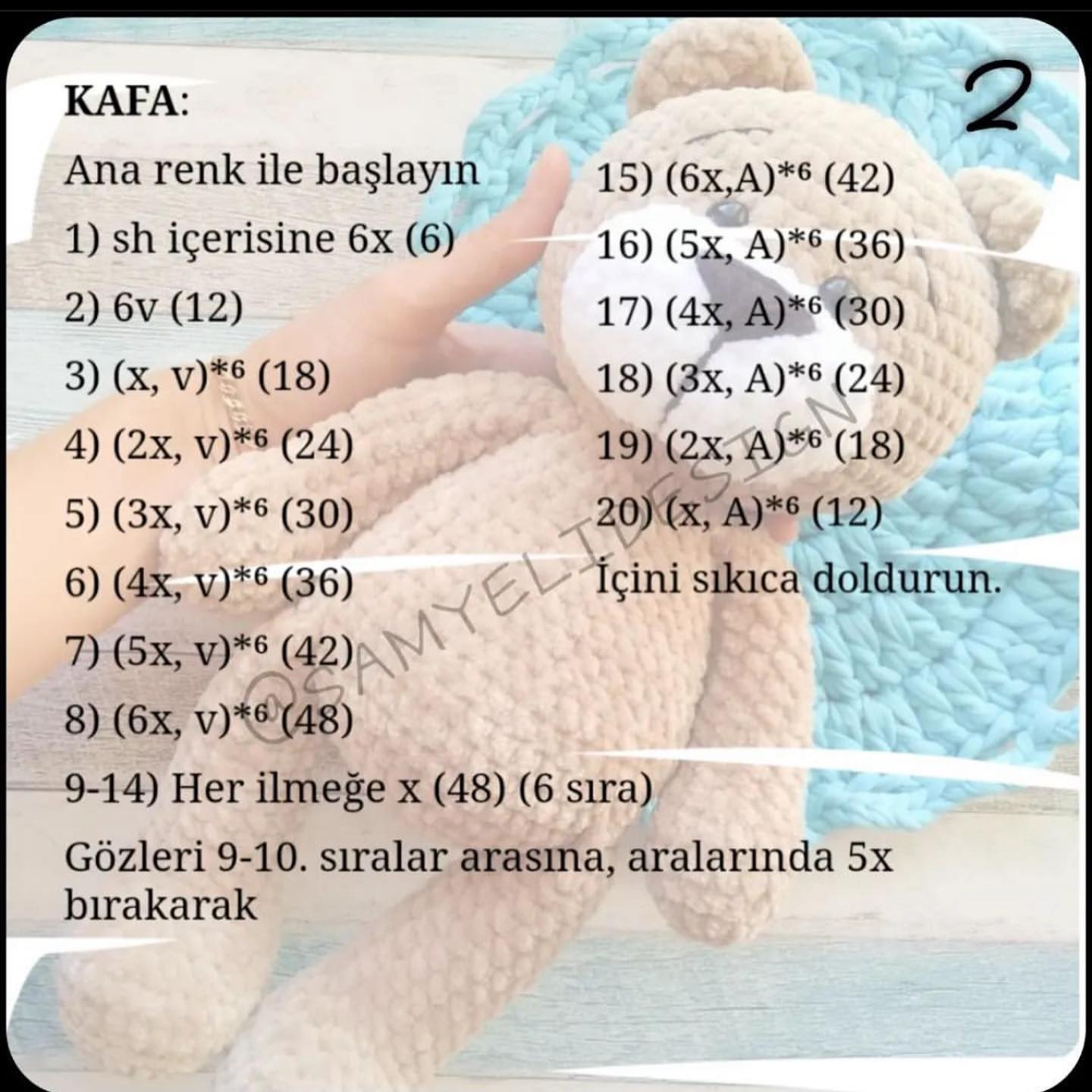 Yumuş Ayıcık Tarifi: Adım Adım Amigurumi Gümüş Krem Renk Mucize