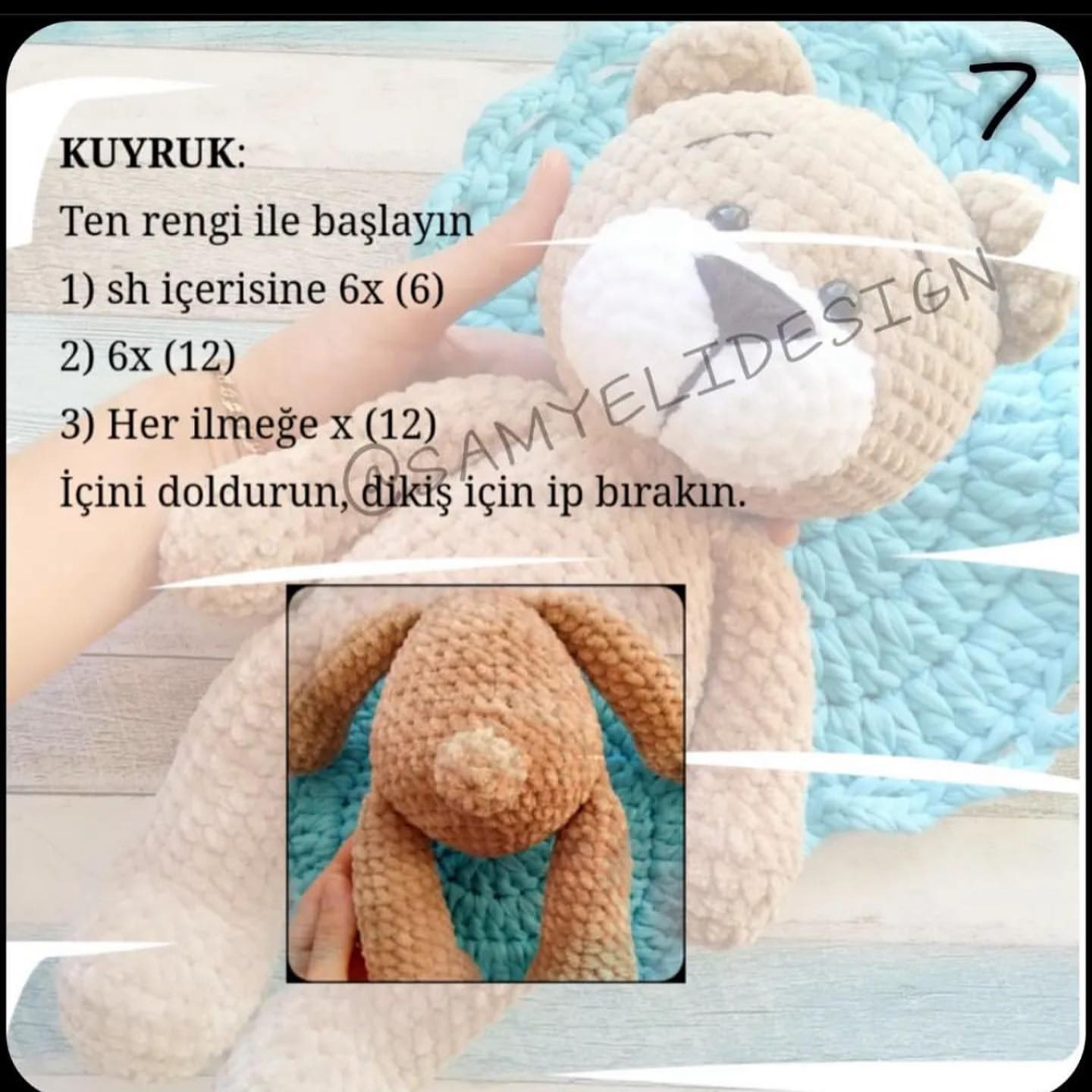 Yumuş Ayıcık Tarifi: Adım Adım Amigurumi Gümüş Krem Renk Mucize
