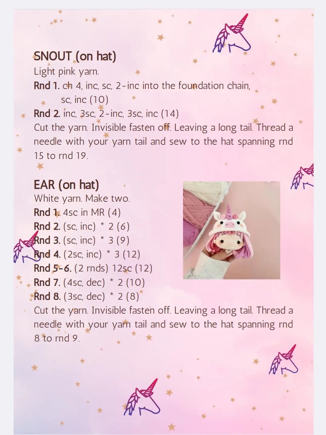 Yuni Unicorn Amigurumi Crochet Pattern Tutorial