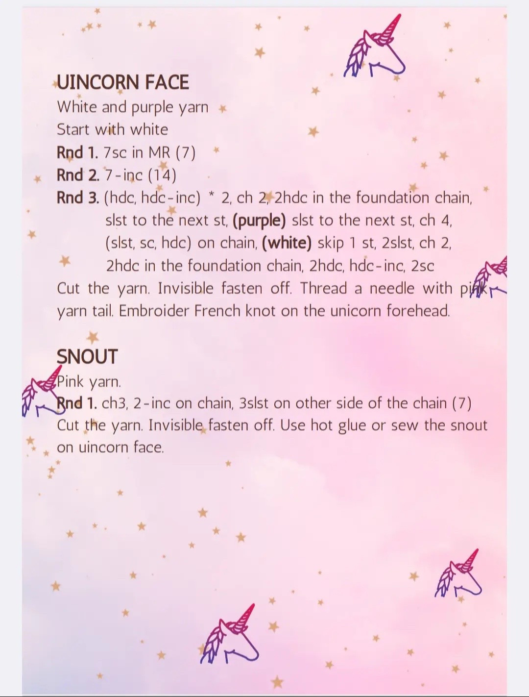 Yuni Unicorn Amigurumi Crochet Pattern Tutorial