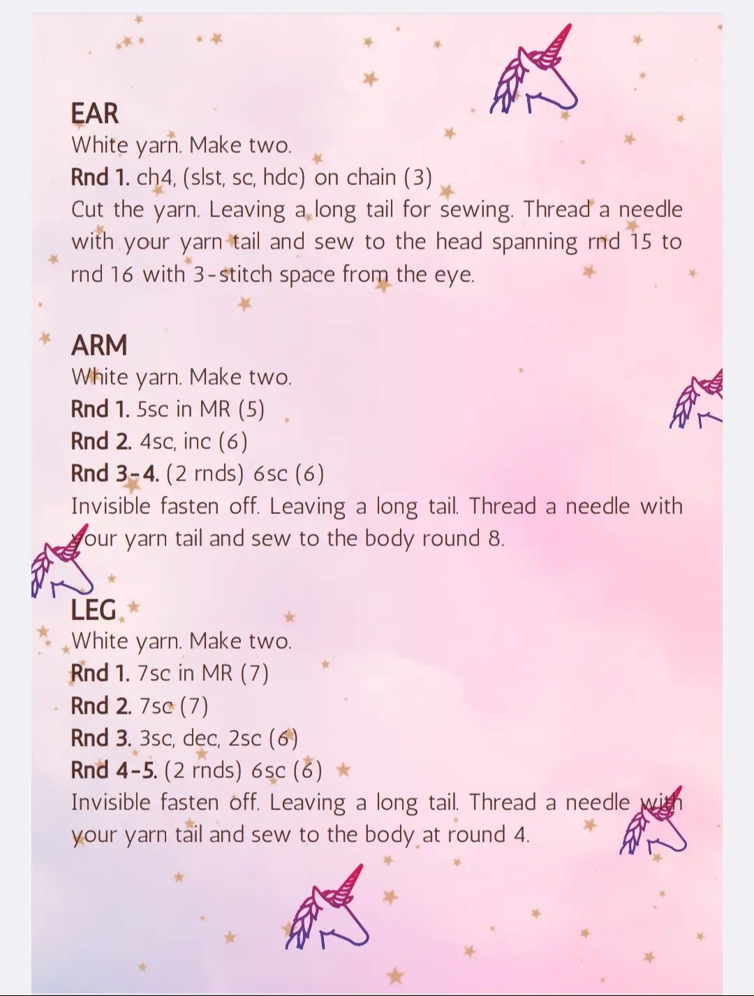 Yuni Unicorn Amigurumi Crochet Pattern Tutorial