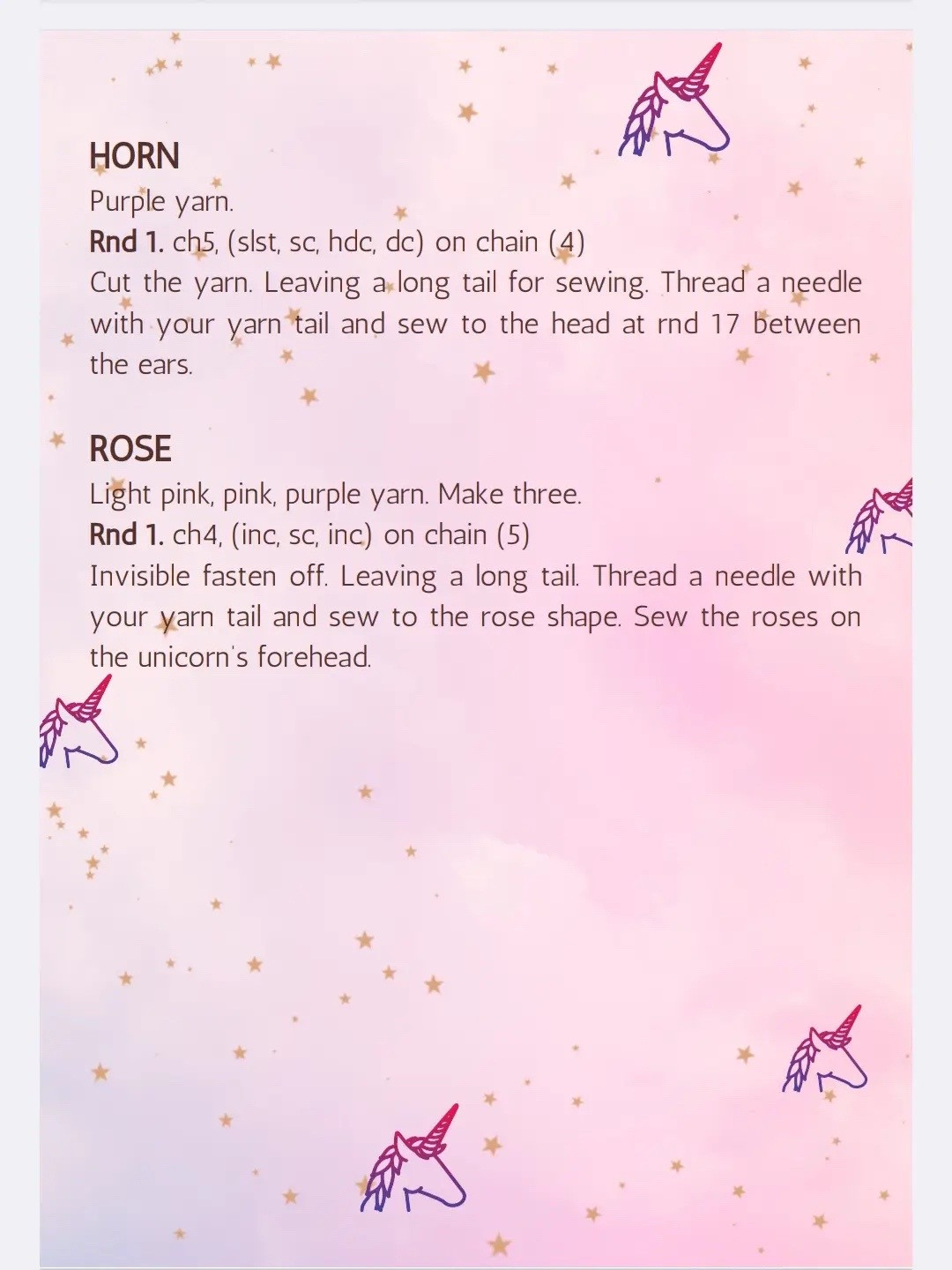 Yuni Unicorn Amigurumi Crochet Pattern Tutorial