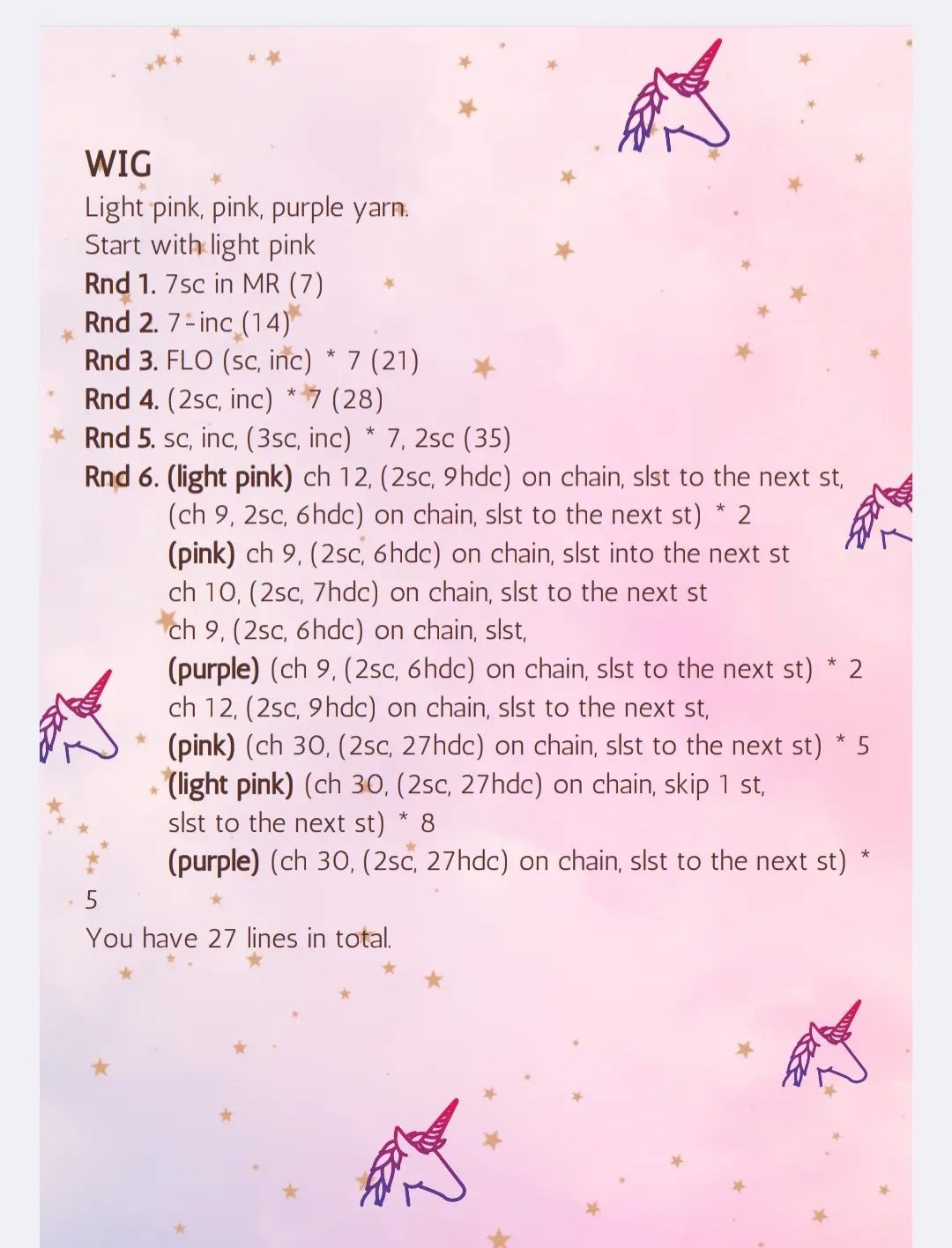 Yuni Unicorn Amigurumi Crochet Pattern Tutorial