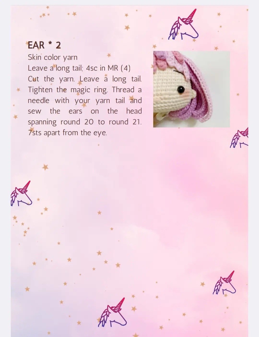Yuni Unicorn Amigurumi Crochet Pattern Tutorial