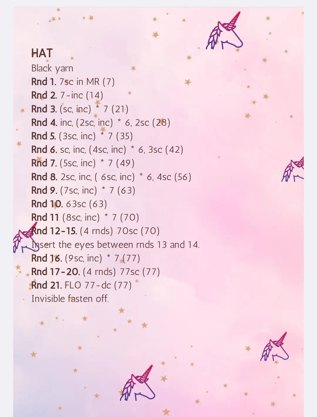 Yuni Unicorn Amigurumi Crochet Pattern Tutorial