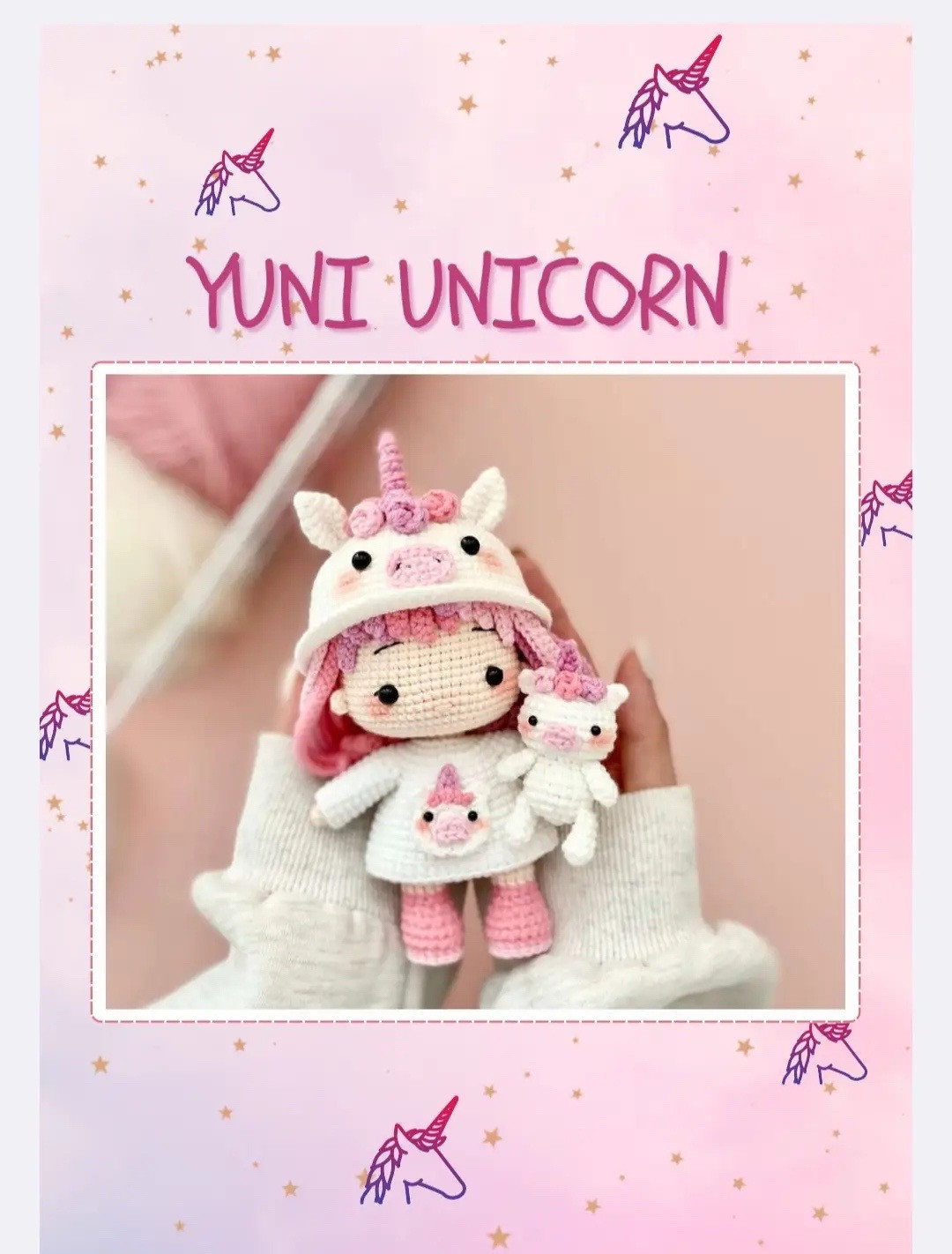 Yuni Unicorn Amigurumi Crochet Pattern Tutorial