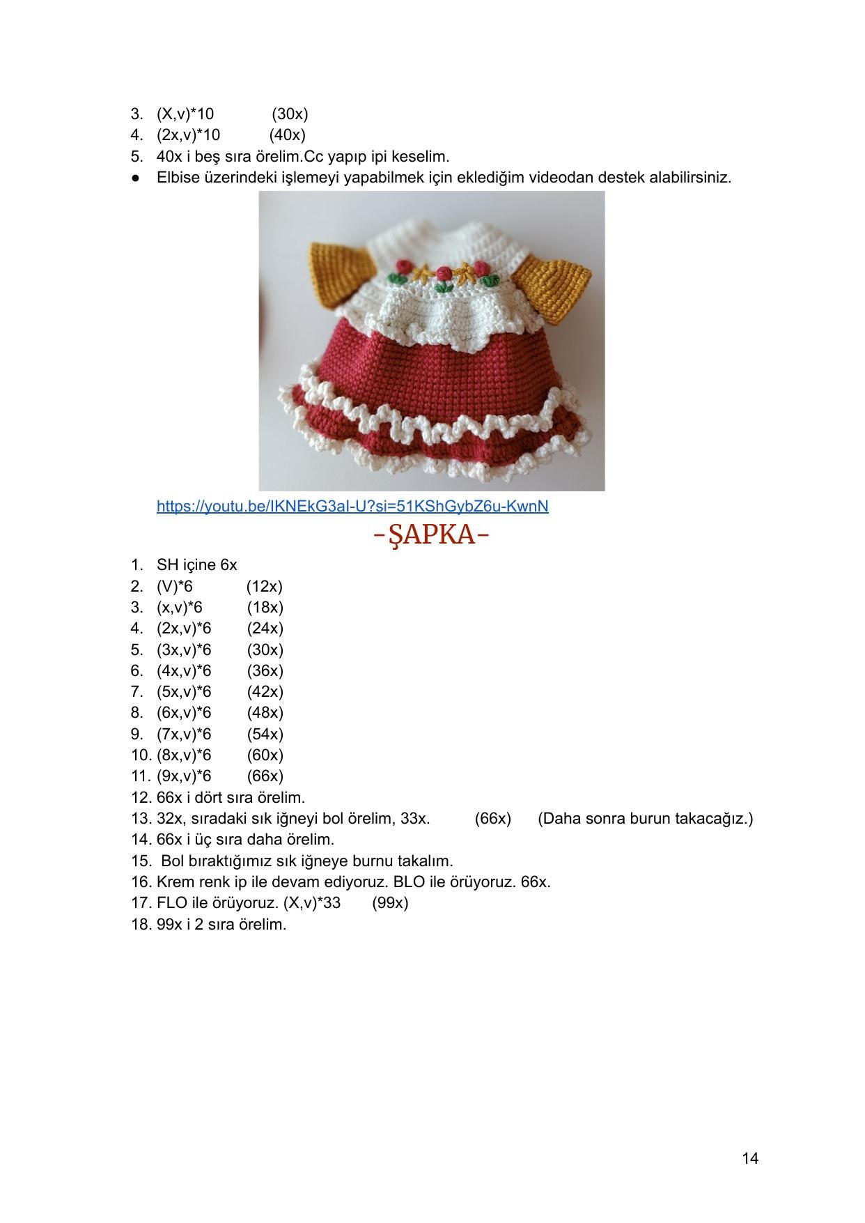 Zeytin Doll Amigurumi Crochet Pattern: Materials, Terms, and Step-by-Step Instructions