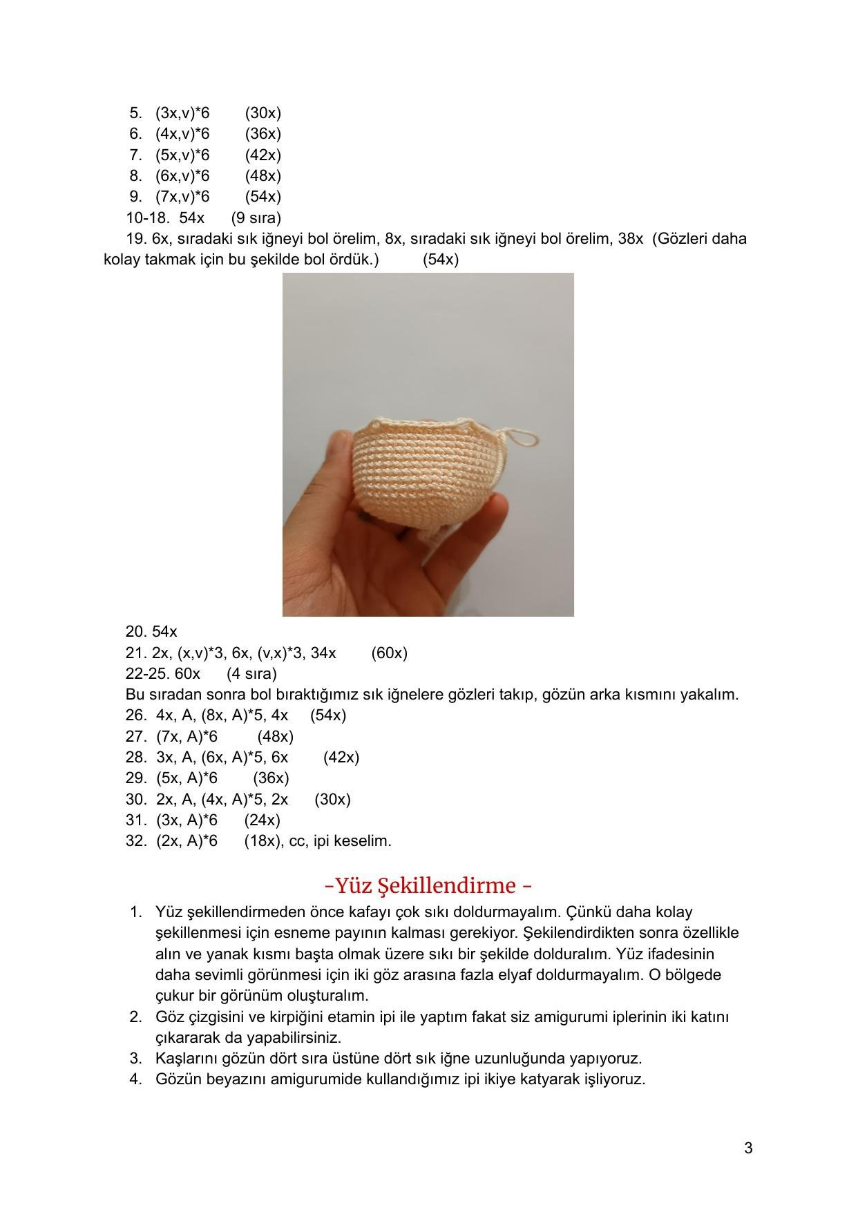 Zeytin Doll Amigurumi Crochet Pattern: Materials, Terms, and Step-by-Step Instructions