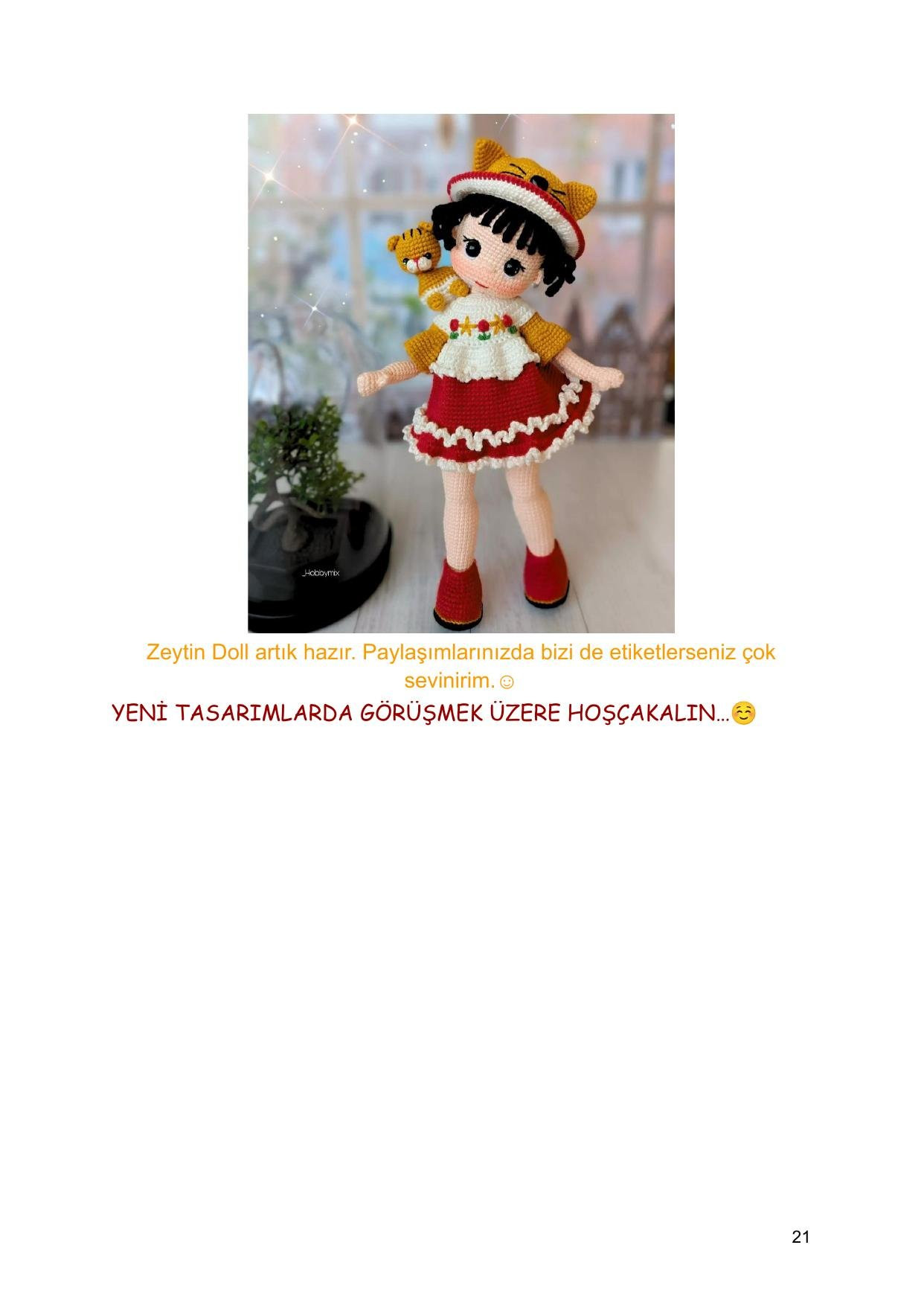 Zeytin Doll Amigurumi Crochet Pattern: Materials, Terms, and Step-by-Step Instructions