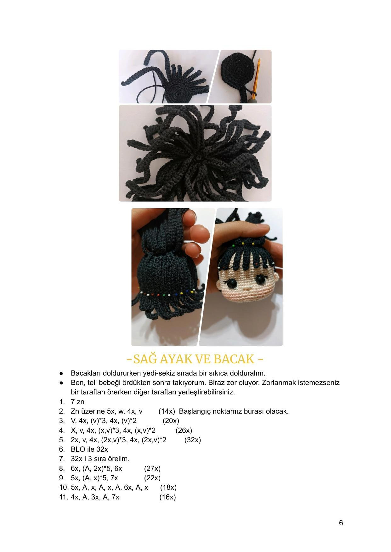 Zeytin Doll Amigurumi Crochet Pattern: Materials, Terms, and Step-by-Step Instructions